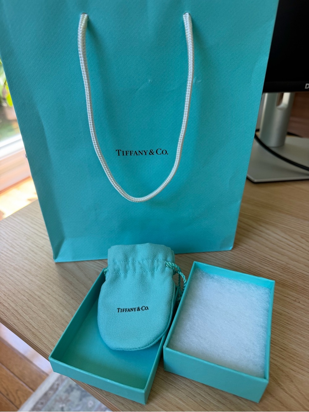 Tiffany & Co. Signature Blue Gift Bag, Pouch and Box Set